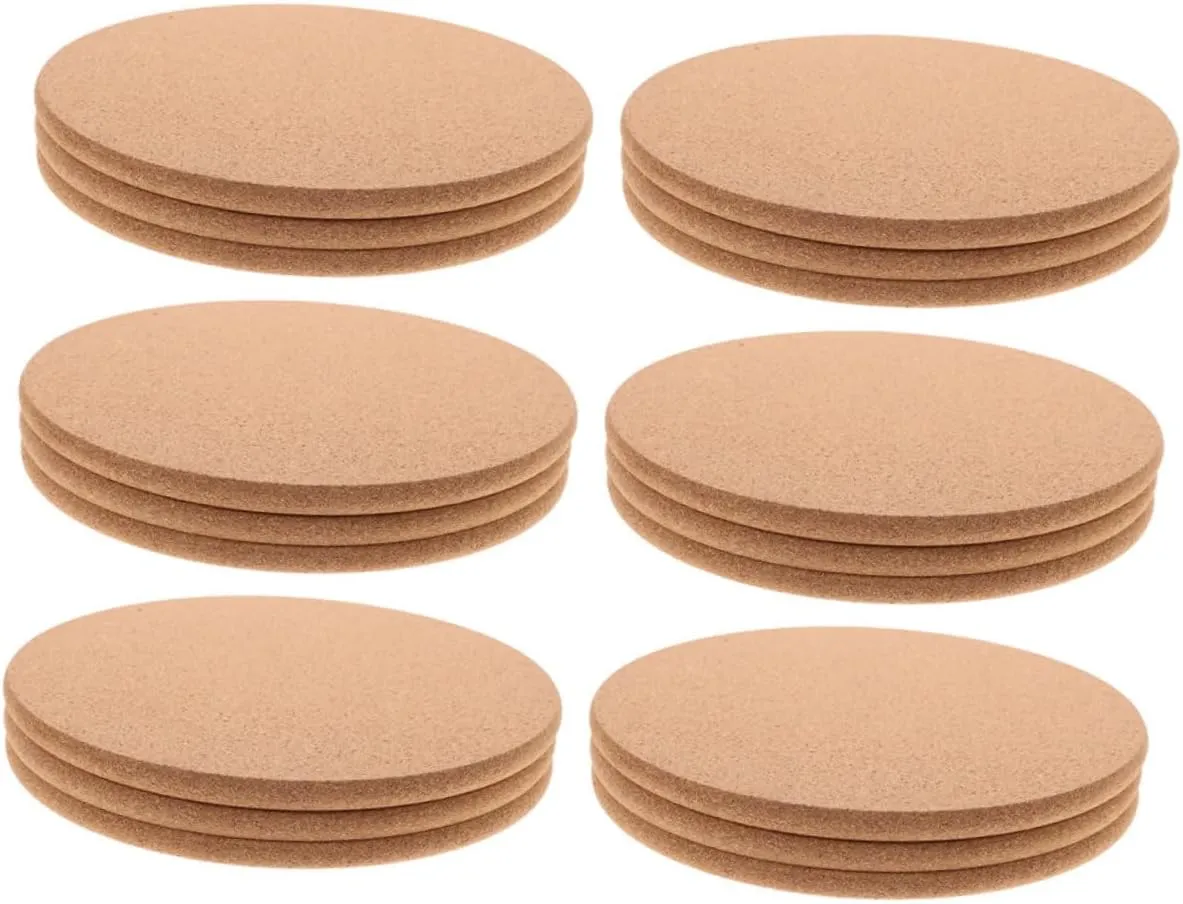Sustainable Cork Coasters Set 20 Pieces Round Trivets for Hot Plates Pots and Mugs Heat Kitchen Coasters Minimalist Design