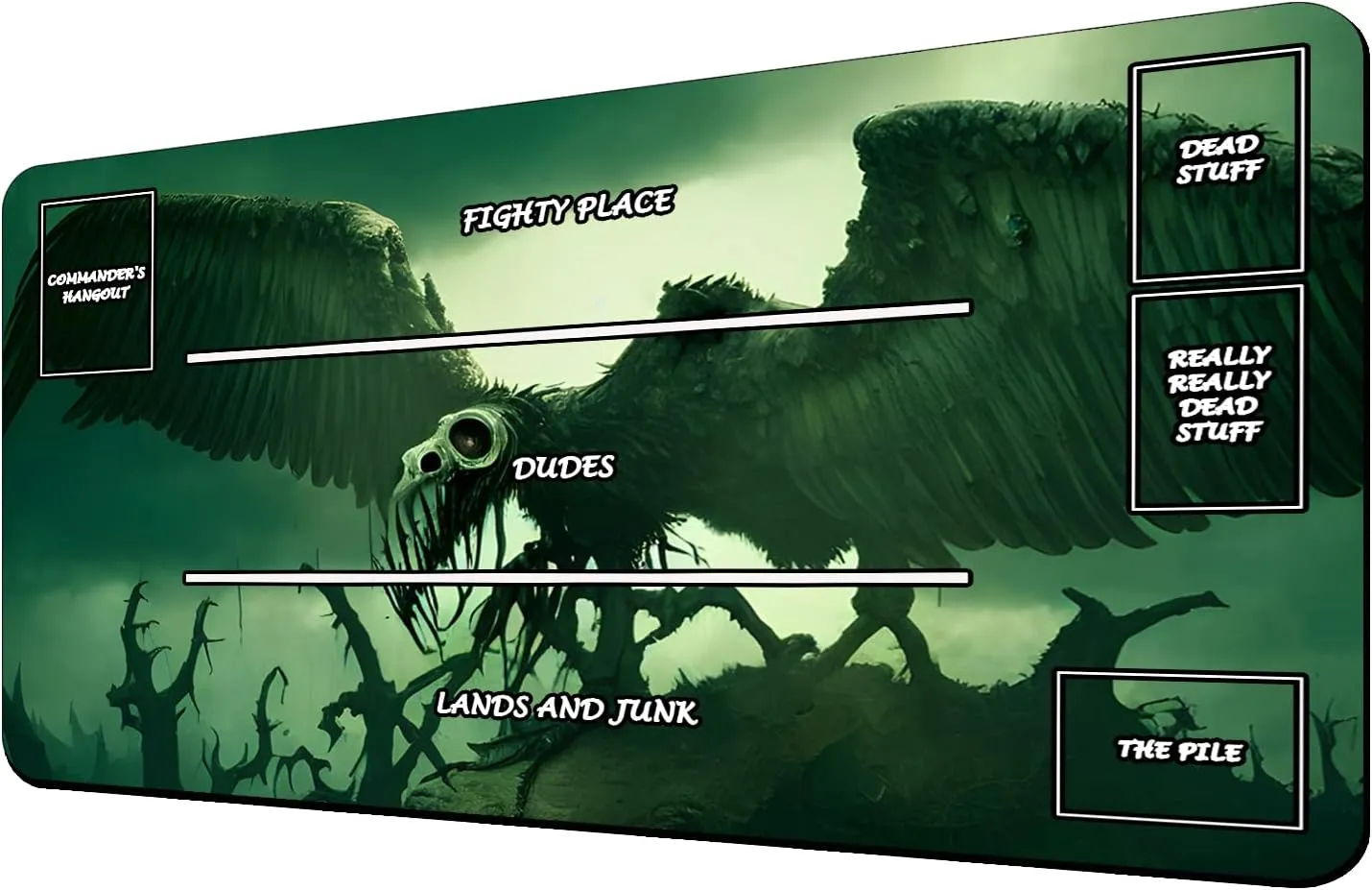 TCG Playmat, AI Paintings Game Mat, Mousepad Compatible for MTG Trading Card Game Playmats Board Game TCG Playmat Table Mats Games Size 24 x 14 inches with Zones 0970805 MFG