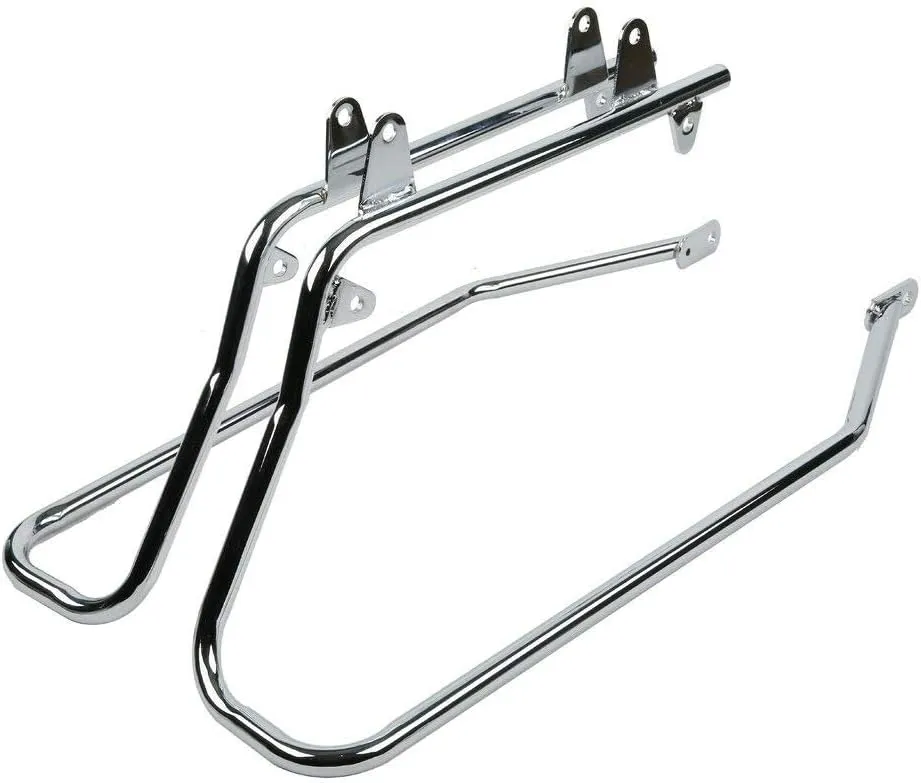 TCT-MOTORPARTS Heavy duty Saddle bag Conversion Brackets Set Fit for Harley Softail models 1984-2017 Fatboy FLSTF EFI FLSTFI Bad Boy FXSTSB Night Train FXSTB Chrome