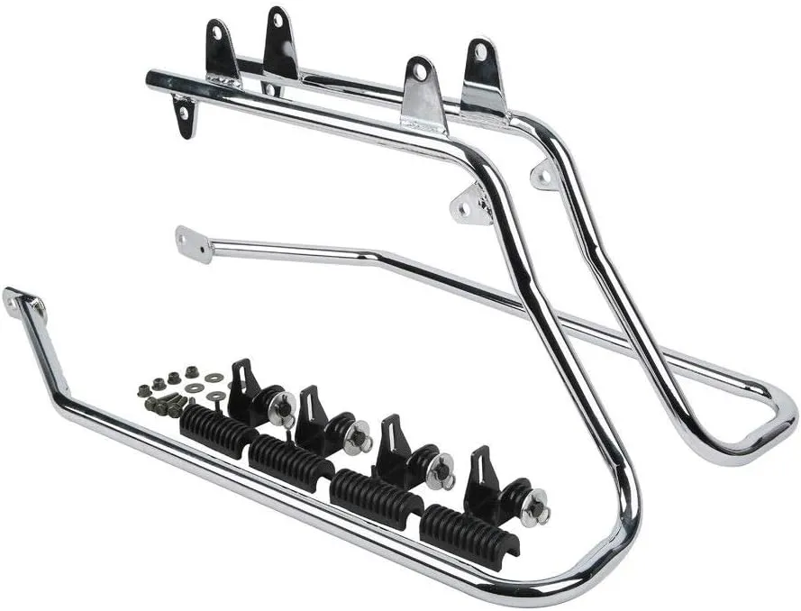 TCT-MOTORPARTS Heavy duty Saddle bag Conversion Brackets Set Fit for Harley Softail models 1984-2017 Fatboy FLSTF EFI FLSTFI Bad Boy FXSTSB Night Train FXSTB Chrome