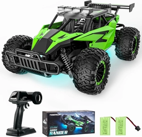 TEEROK TR11 Remote Control Cars for Kids, 1:16 20 Km/h High Speed Off Road RC Car, All Terrains 2WD RC Trucks Vehicle, with 2 Batteries 50 min Play Time for Adults Boys 8-12
