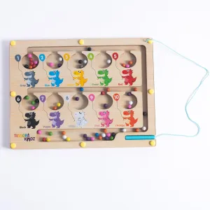 Tessori Kidz™ - Boys & Girls Magnetic Puzzle Maze Toy - Promotes Fine Motor Skills, Color & Number Recognition for Preschool Aged Toddlers - Kids Ages 3 4 5 Years Old