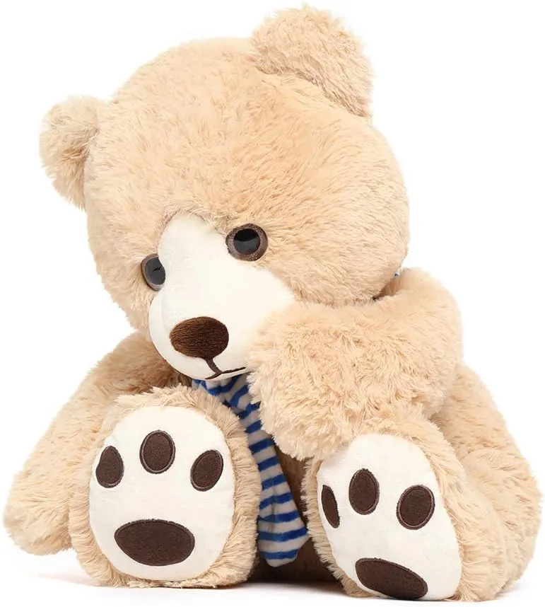 Tezituor 24 Inch Teddy Bear Stuffed Animal, Big Teddy Bear Plush Toys with Scarf, Cute Brown Teddy Bear for Girlfriend Kids