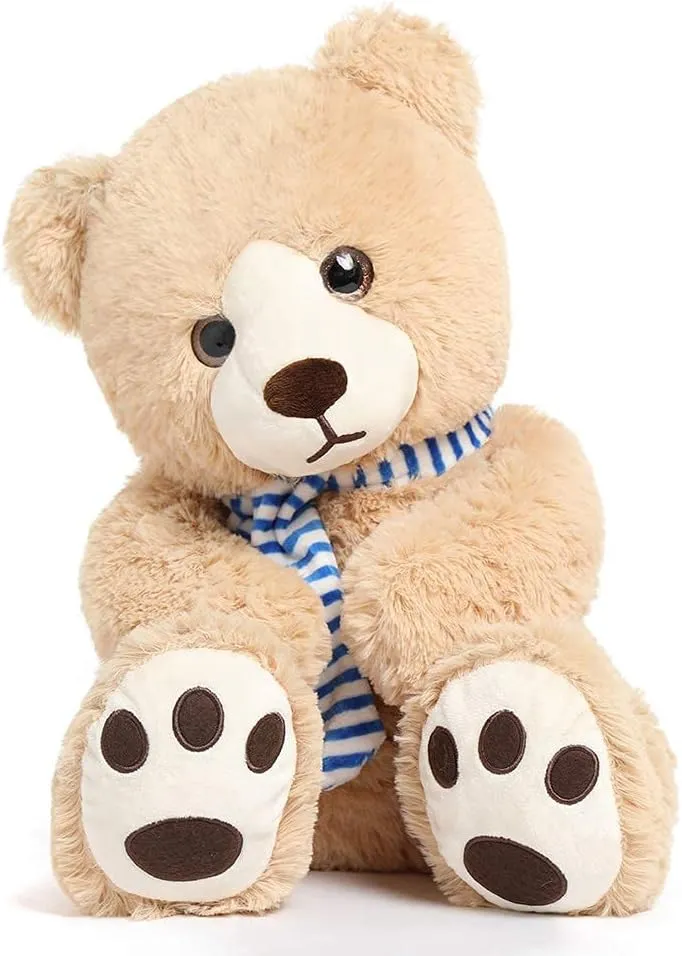 Tezituor 24 Inch Teddy Bear Stuffed Animal, Big Teddy Bear Plush Toys with Scarf, Cute Brown Teddy Bear for Girlfriend Kids