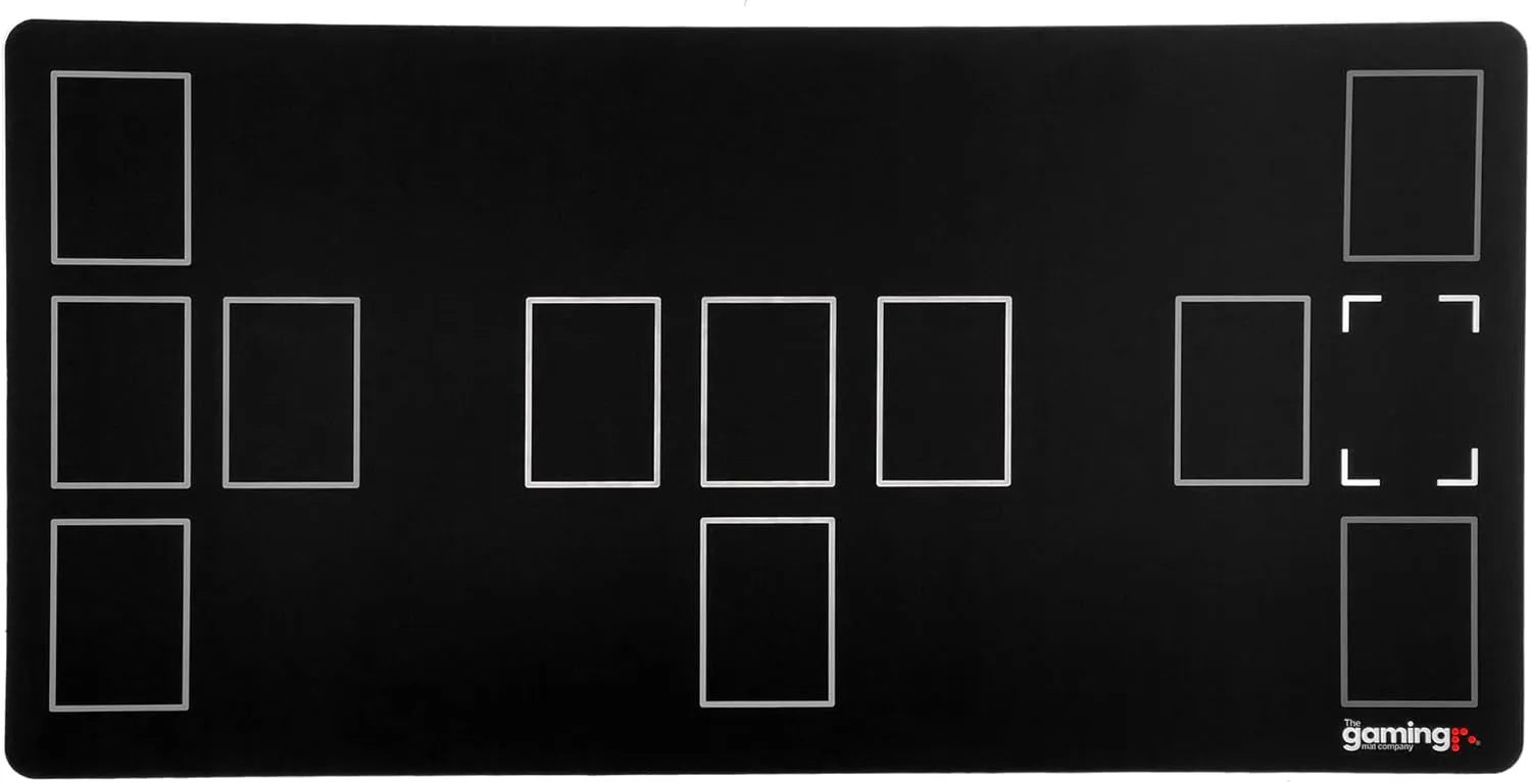 The Gaming Mat Company Single Player Compatible Flesh and Blood Playmat. Large 28.35" x 14.17" x 0.08" with Red Rubber Base for Flesh & Blood TCG Cards with Zones. Deluxe Waterproof FAB TCG Card Mat