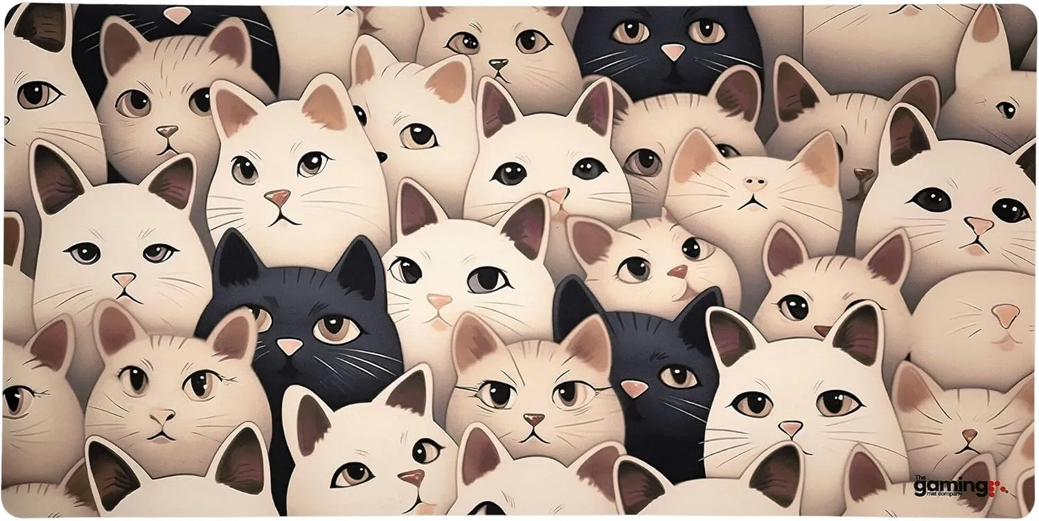 The Gaming Mat Company Single Player MTG Playmat & Mouse Pad – 28" x 14" Cats Gaming Mouse Pad Compatible with Magic: The Gathering playmats, MTG Cards, TCG Gaming mat