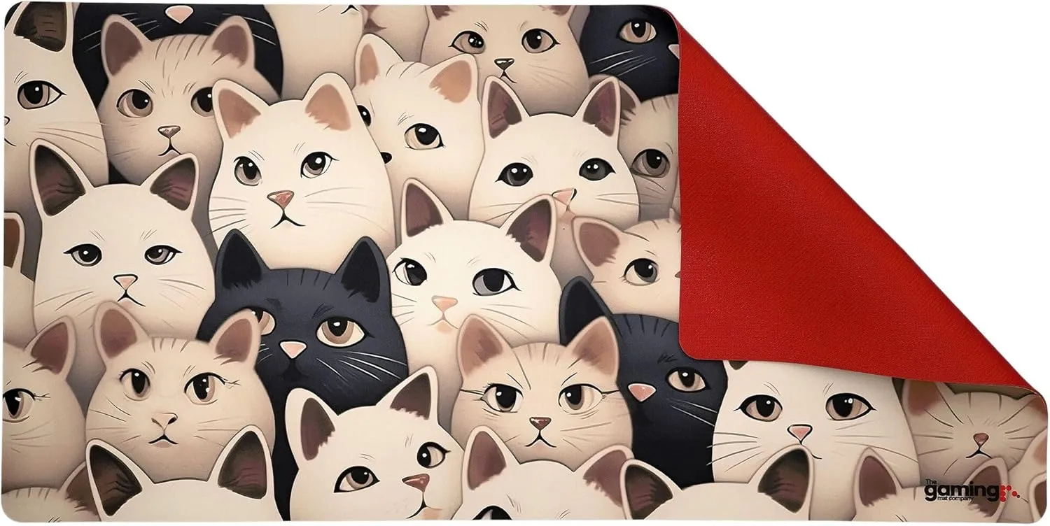 The Gaming Mat Company Single Player MTG Playmat & Mouse Pad – 28" x 14" Cats Gaming Mouse Pad Compatible with Magic: The Gathering playmats, MTG Cards, TCG Gaming mat