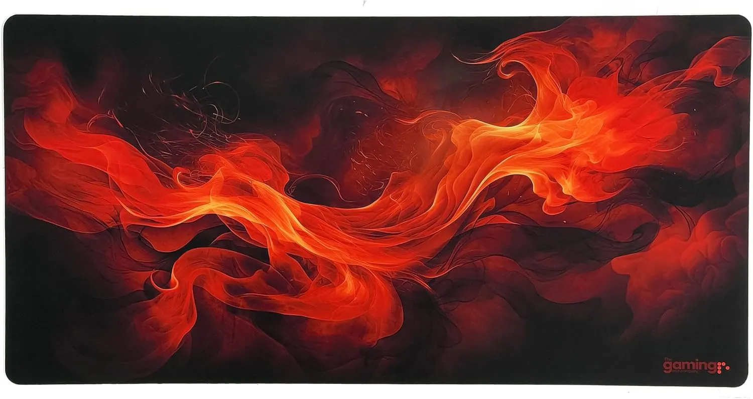 The Gaming Mat Company Single Player MTG Playmat & Mouse Pad – 28" x 14" Flames Gaming Mouse Pad Compatible with Magic: The Gathering playmats, MTG Cards, TCG Gaming mat