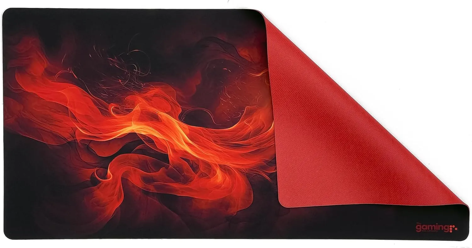 The Gaming Mat Company Single Player MTG Playmat & Mouse Pad – 28" x 14" Flames Gaming Mouse Pad Compatible with Magic: The Gathering playmats, MTG Cards, TCG Gaming mat