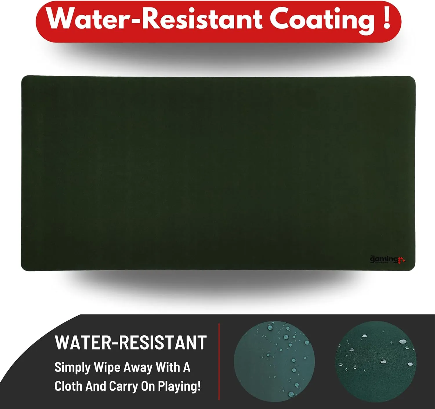 The Gaming Mat Company Single Player MTG Playmat & Mouse Pad – 28" x 14" Green Gaming Mouse Pad Compatible with Magic: The Gathering playmats, MTG Cards, TCG Gaming mat