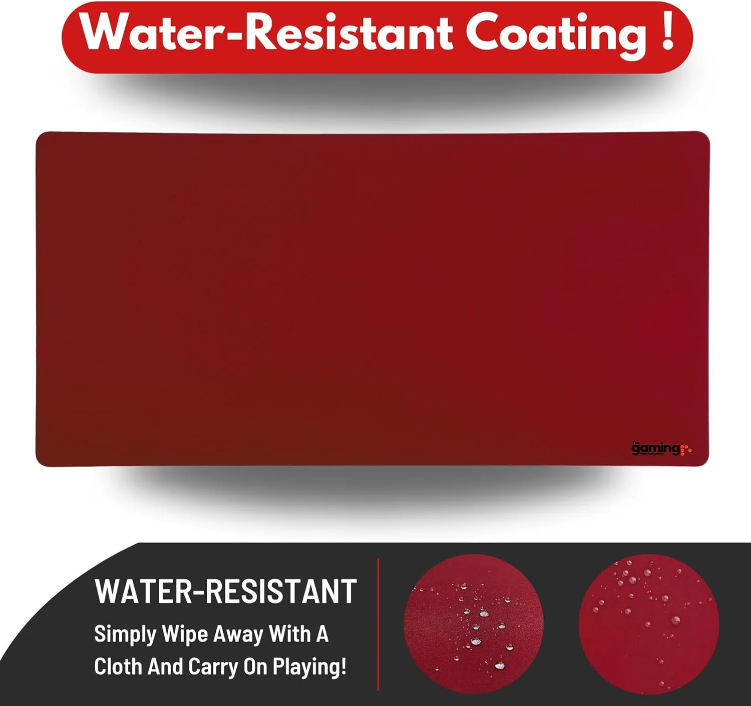 The Gaming Mat Company Single Player MTG Playmat & Mouse Pad – 28" x 14" Red Gaming Mouse Pad Compatible with Magic: The Gathering playmats, MTG Cards, TCG Gaming mat