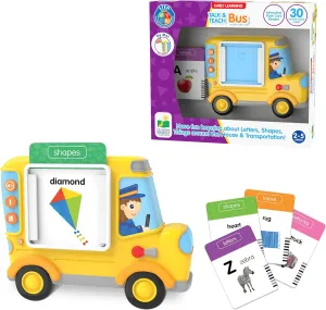 The Learning Journey: Talk & Teach Bus - Have Fun Learning About Letters, Shapes, Things Around The House & Transportation - Award Winning Toys