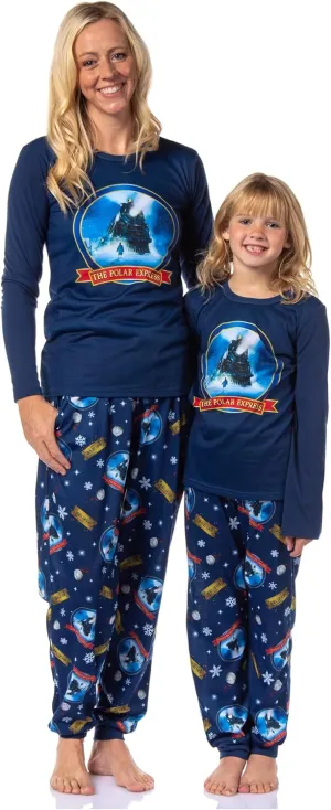 The Polar Express Womens' Train Movie Film Sleep Jogger Pajama Set