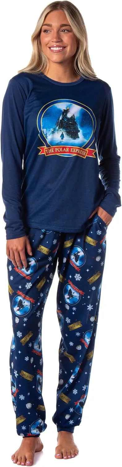 The Polar Express Womens' Train Movie Film Sleep Jogger Pajama Set