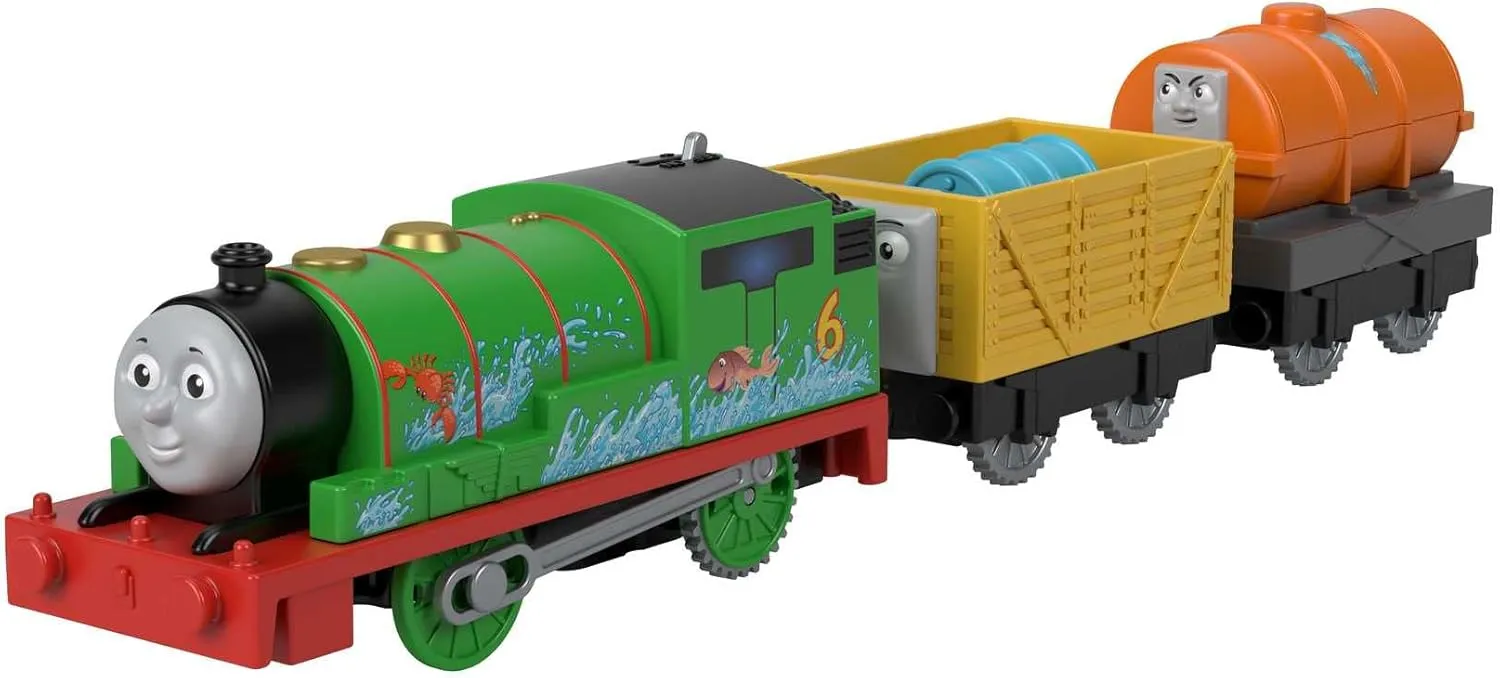 Thomas & Friends Percy and Troublesome Truck, battery-powered motorized toy train for preschool kids ages 3 years and up [Amazon Exclusive]