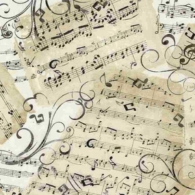 Timeless Treasures Fabrics Classical Music Natural Music Sheets