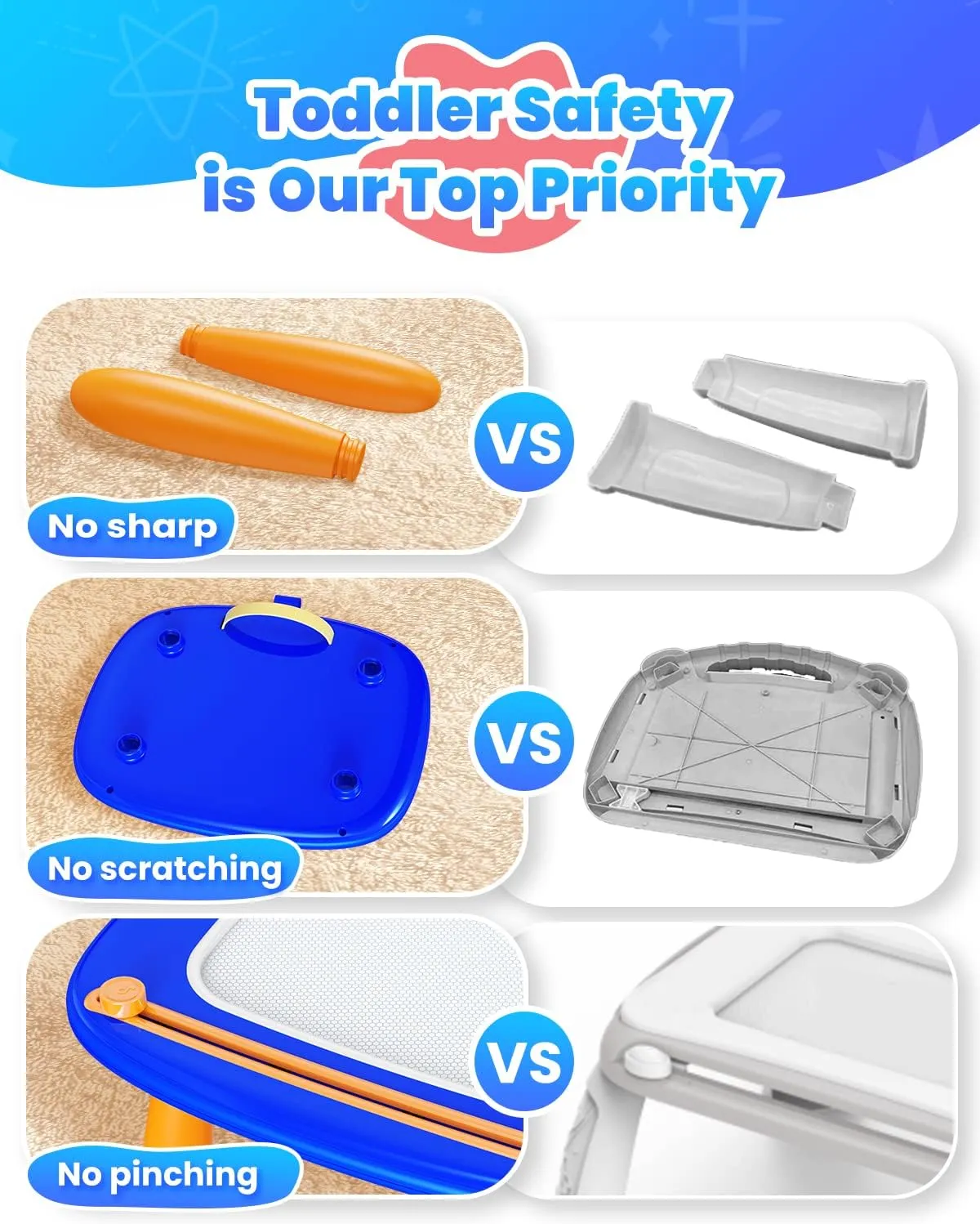 Toddlers Toys Ages 1-3, Magnetic Drawing Board, Toddler Boy Toys for 1 2 3 Years Old, Doodle Board Pad Learning and Educational Toys for 18 Months Baby,1-3 Yr Kids Birthday Gifts - Dark Blue