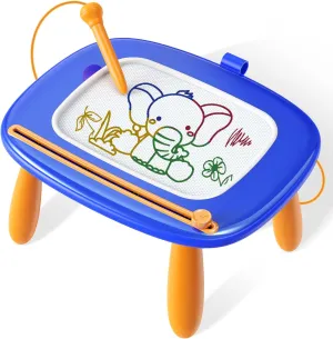 Toddlers Toys Ages 1-3, Magnetic Drawing Board, Toddler Boy Toys for 1 2 3 Years Old, Doodle Board Pad Learning and Educational Toys for 18 Months Baby,1-3 Yr Kids Birthday Gifts - Dark Blue