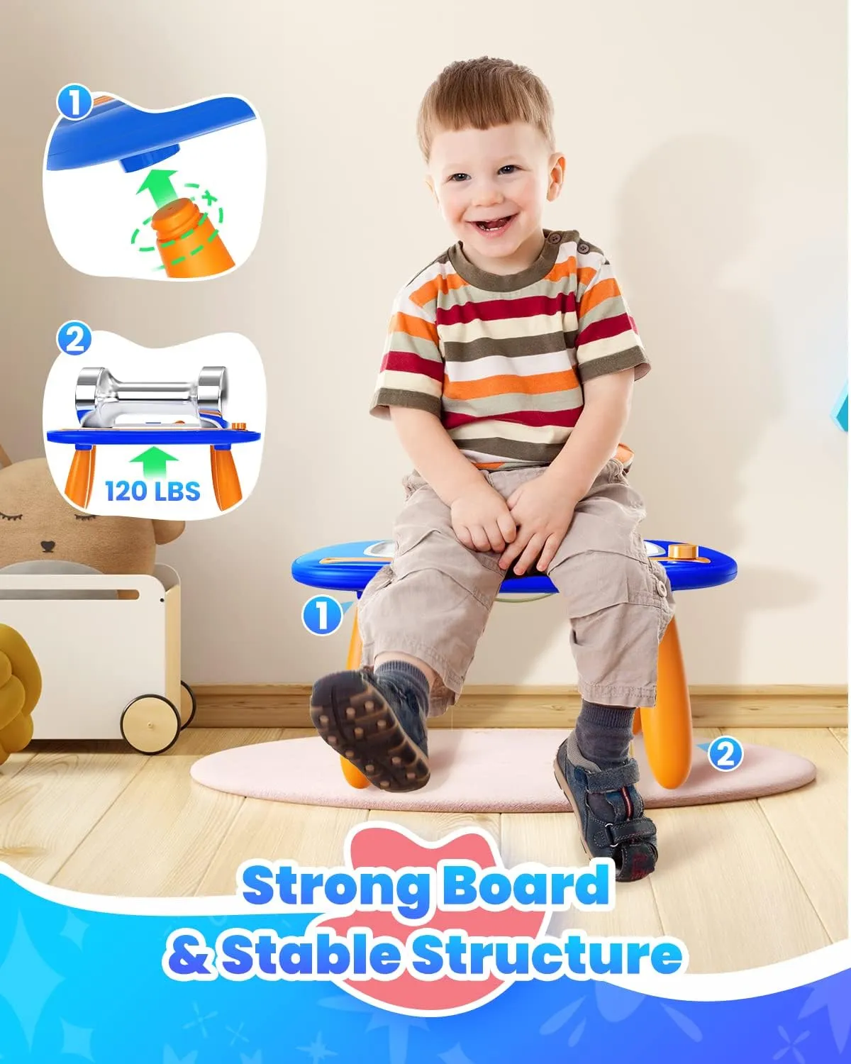 Toddlers Toys Ages 1-3, Magnetic Drawing Board, Toddler Boy Toys for 1 2 3 Years Old, Doodle Board Pad Learning and Educational Toys for 18 Months Baby,1-3 Yr Kids Birthday Gifts - Dark Blue
