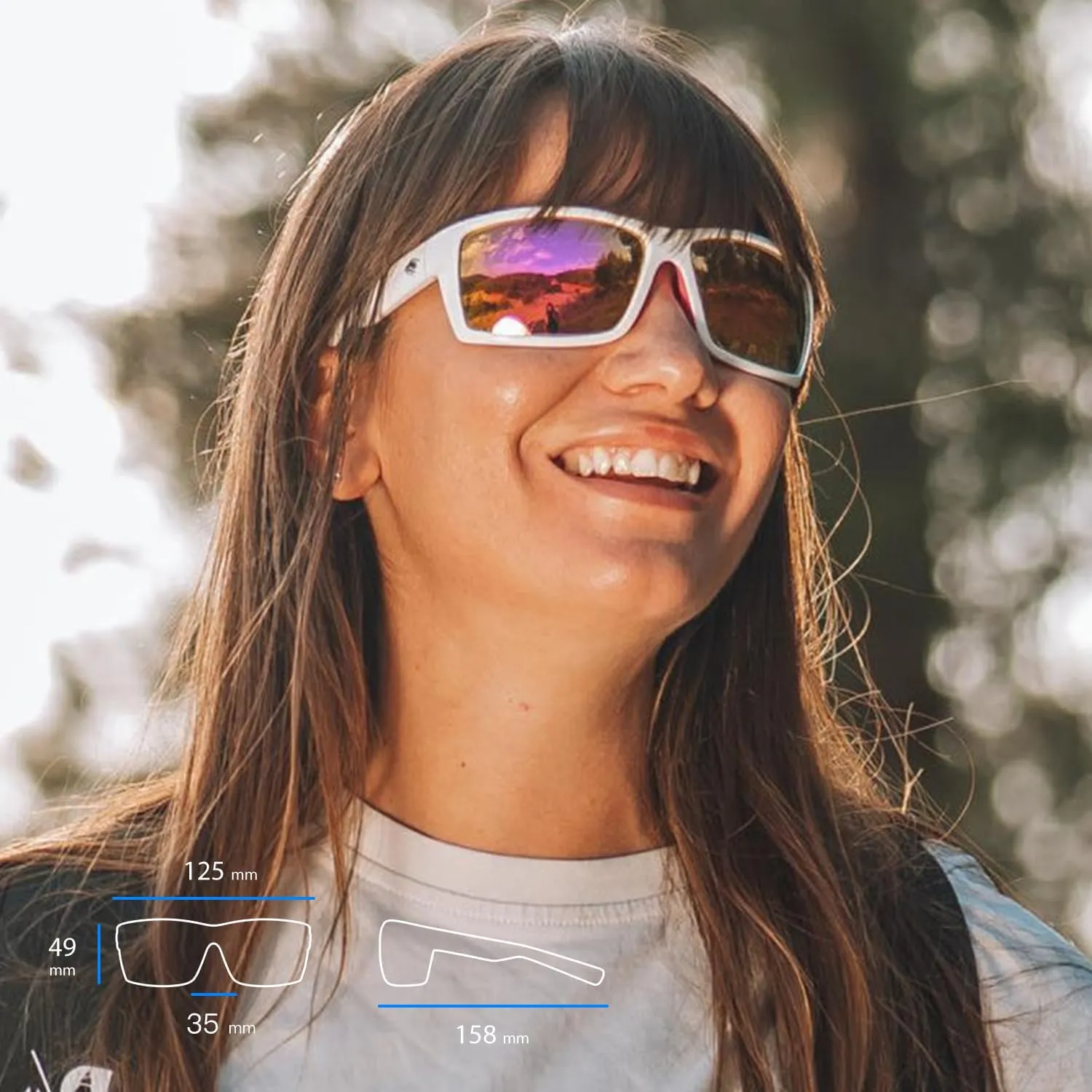 TOREGE Sports Polarized Sunglasses for Men Women Flexible Frame Cycling Running Driving Fishing Mountaineering TR24