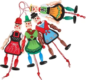 TOYANDONA 12pcs Puppet Doll Toys Creative Hanging Marionette for Boys and Girls Random Style Wood Puppet Playset Fun Decorative for Home Parties