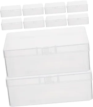 Toyvian 12pcs Clear Storage Box for Gaming and Trading Cards Stackable Plastic Card Holder Organizer Compact Design for and Accessories