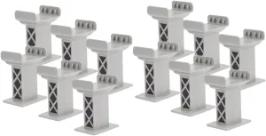 Toyvian 12pcs Train Track Bridge Support Risers for Boy Girl Lightweight Railway Toy Accessories Compatible Train Systems for Birthday Boy Girl Day Fun