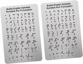Toyvian 2pcs Tactile Braille Alphabet Board: Number Letter Learning Tool for Blind Kids - Beginners Braille Teaching Aid for Special Education