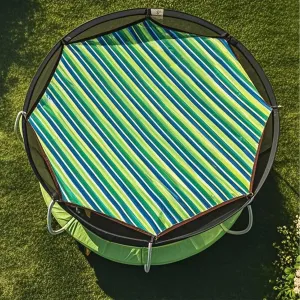 Trampoline Shade Cover, Waterproof UV Trampoline Top Cover, Trampoline Cover for 8ft 10ft 12ft 14ft 15ft 16ft Trampoline, Sunproof Canopy for Outdoor Trampoline (Green, 14ft(for 8 Poles))