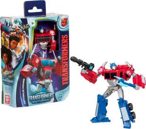 Transformers Toy EarthSpark Deluxe Class Optimus Prime Action Figure (12.5 cm), Robot Toy for Children from 6