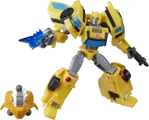 Transformers Toys Cyberverse Deluxe Class Bumblebee Action Figure, Sting Shot Attack Move and Build-A-Figure Piece, for Kids Ages 6 and Up, 5-inch