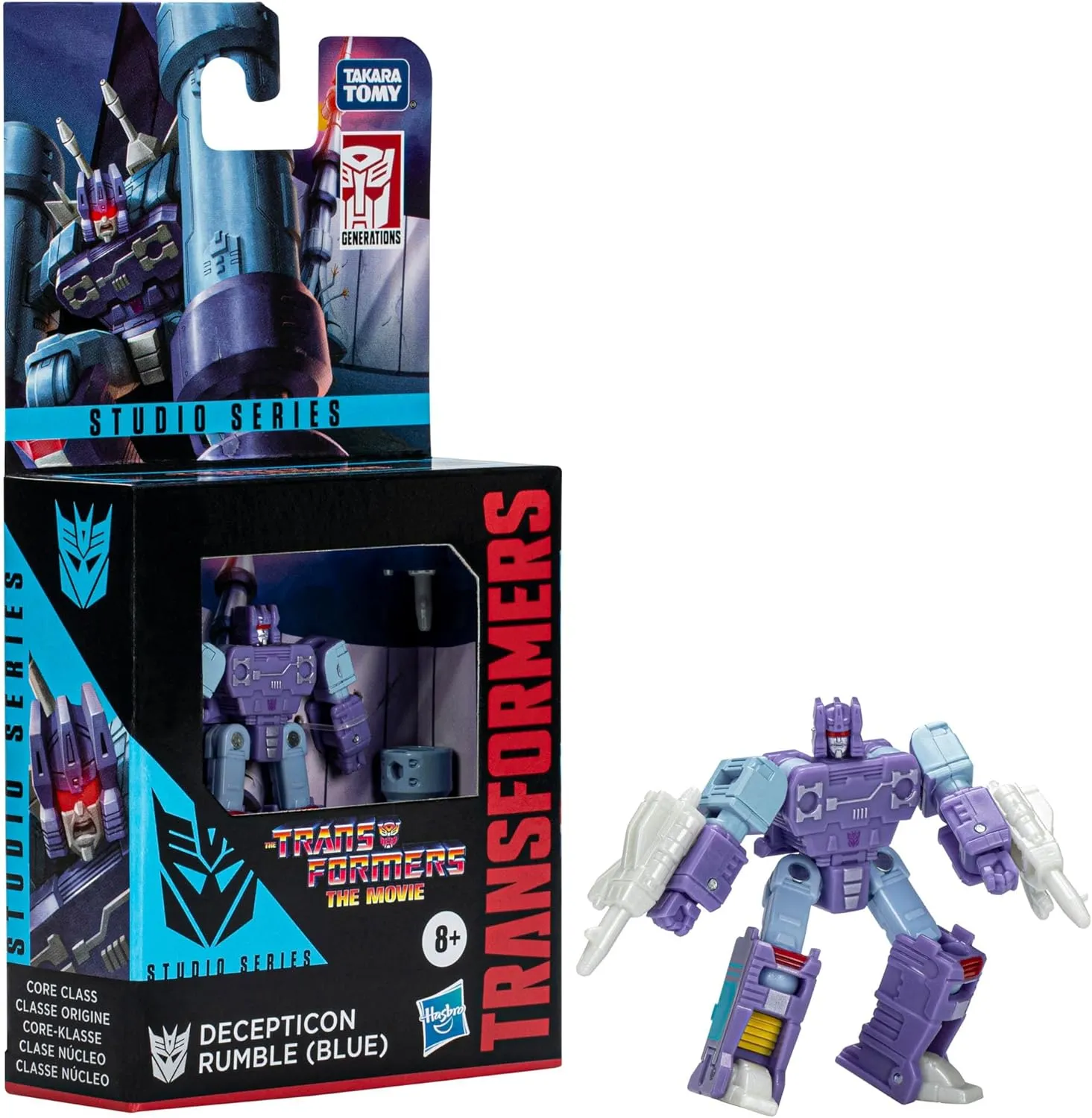 Transformers Toys Studio Series Core Class The The Movie Decepticon Rumble (Blue) Action Figure - Ages 8 and Up, 3.5-inch