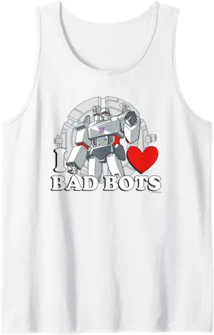 Transformers Valentine's Day Megatron I Heart Bad Bots Tank Top