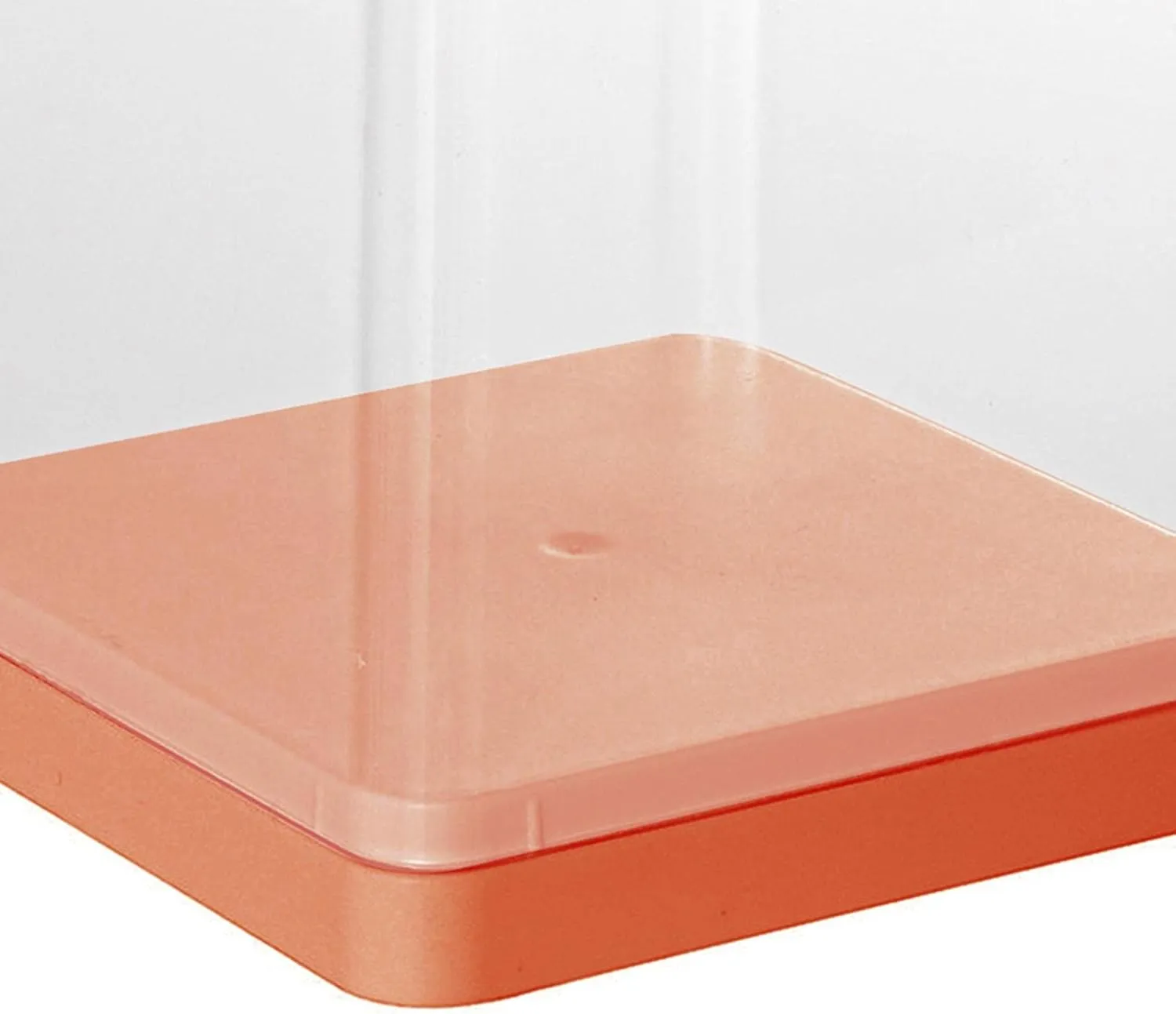 Transparent Plastic Action Figure Display Box - Showcase for Dolls & Diecast Cars - Stackable & Sturdy Organizer Stand for Collection - 9.5cm High Figures - - Orange