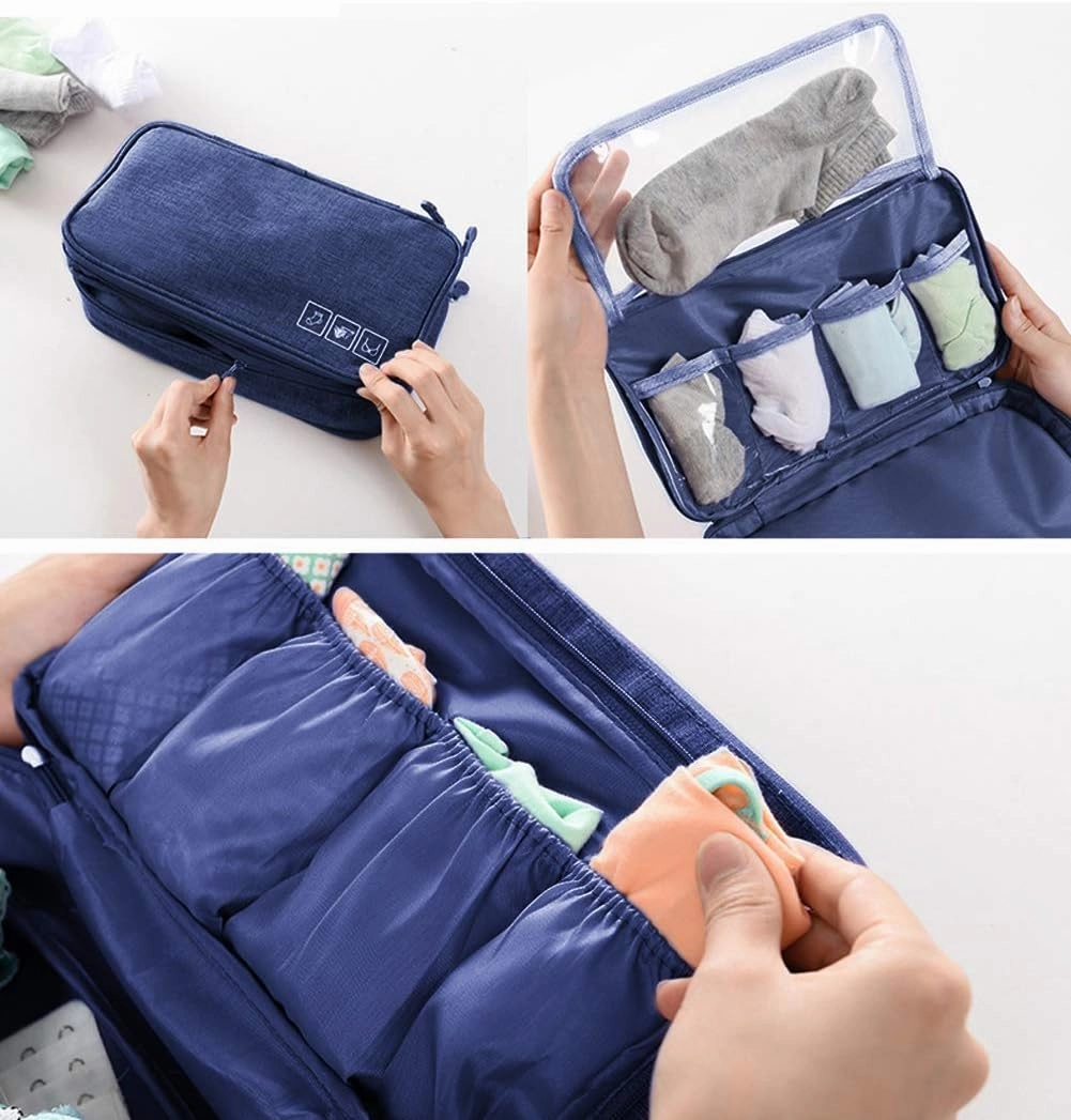 Travel Multi-function Underwear Organize Storage Bag Portable Bra Socks Lingerie Accessories Pack Cube Toiletry Bag