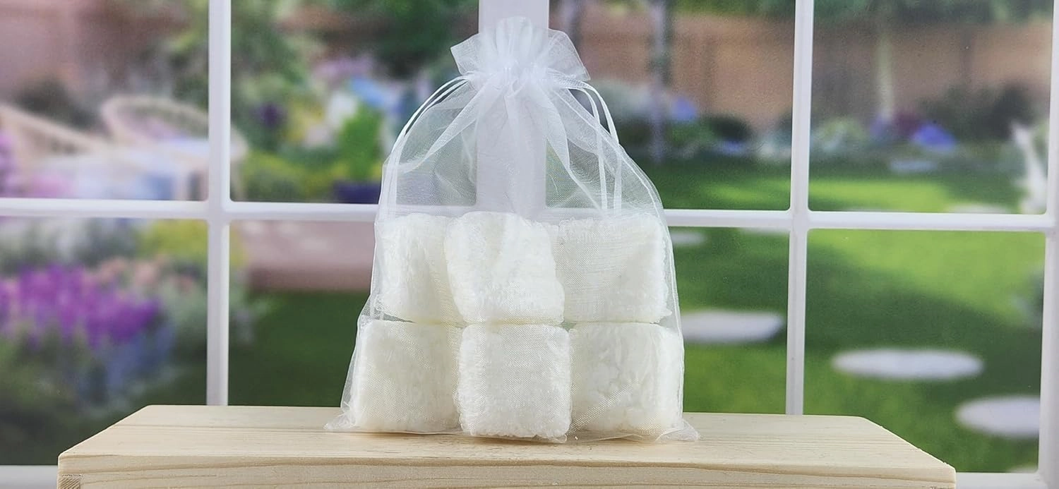 TSA Handmade Body Wash Exfoliating Salt Scrub Cubes, Vanilla Almond Fragrance, Spa, Skin Care, Moisturizer, Sensitive Dry Skin, Women, Teens, Men, Gift for Her, 8 cubes