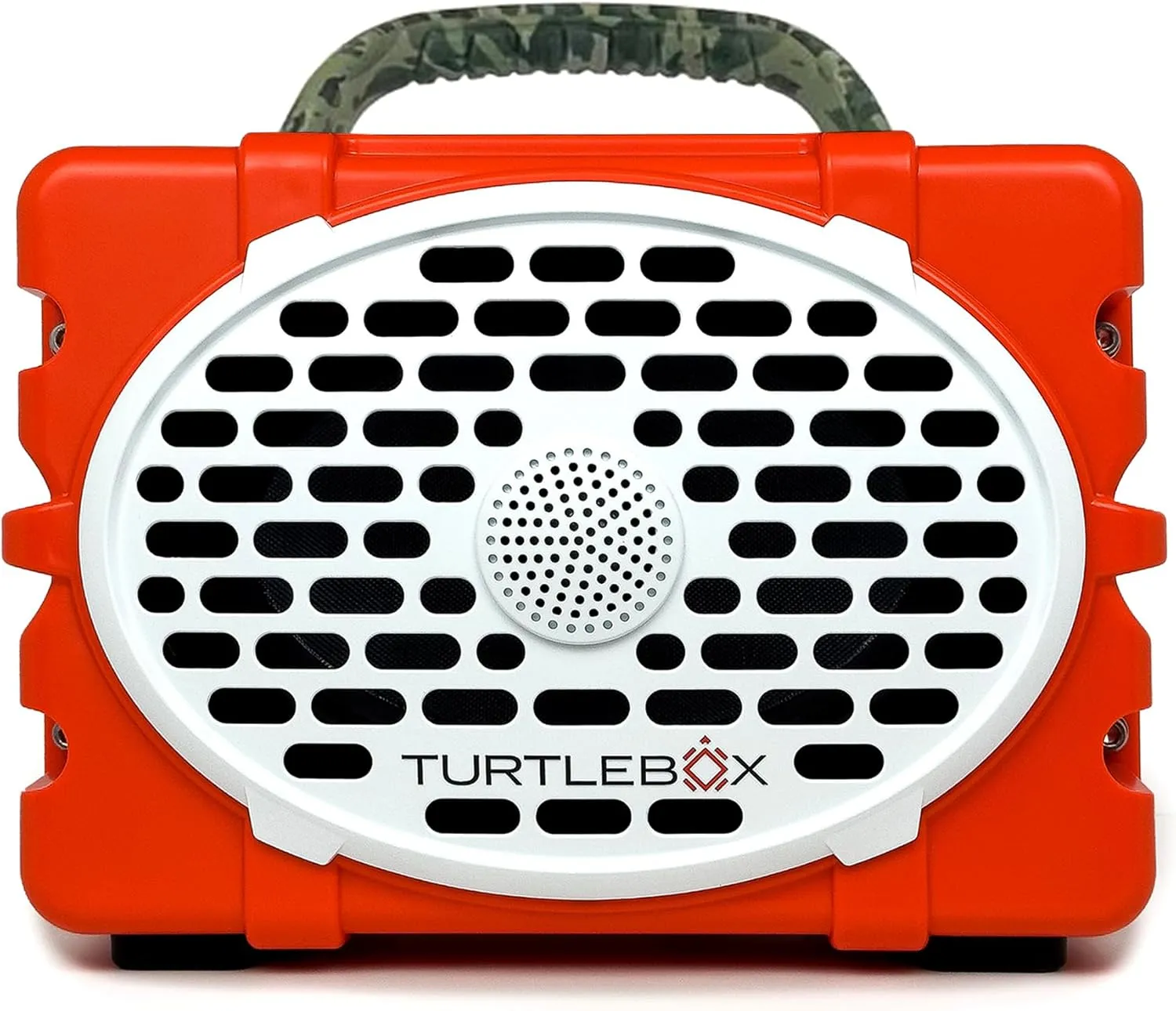 Turtlebox Original Gen 3: Portable Outdoor Bluetooth Speaker – Ultra-Loud (120dB), Waterproof (IP67), Rugged, Impact-Resistant, 3-Day Battery | Party Mode: Unlimited Pairing Stereo, Orange/Camo