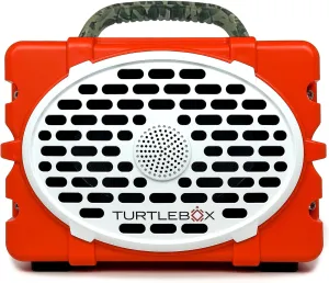 Turtlebox Original Gen 3: Portable Outdoor Bluetooth Speaker – Ultra-Loud (120dB), Waterproof (IP67), Rugged, Impact-Resistant, 3-Day Battery | Party Mode: Unlimited Pairing Stereo, Orange/Camo