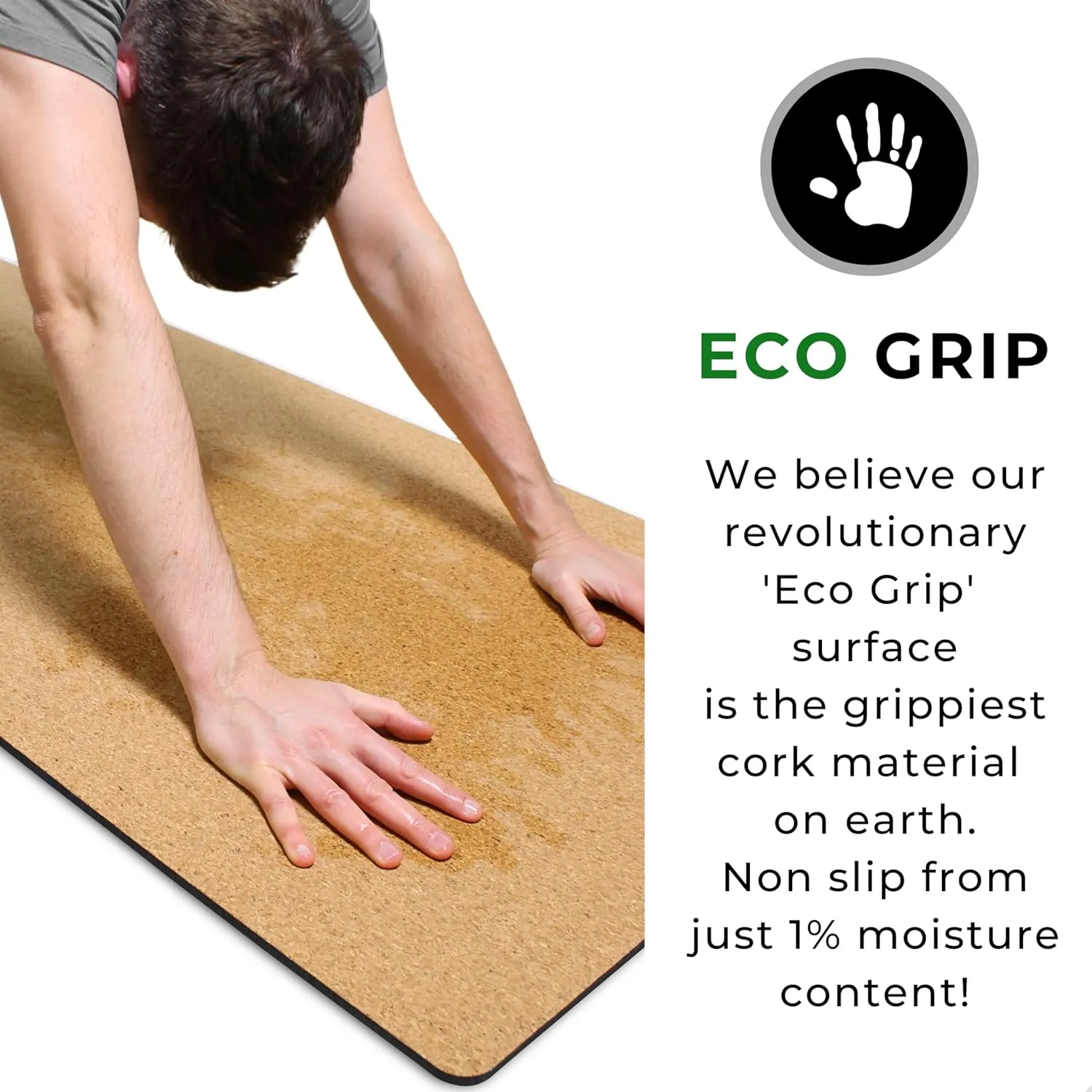 Ultimate Cork Yoga Mat – Non-Slip Ultra-Premium Cork | Thicker, Longer & Wider for Extra Comfort | 100% Natural Grip & Eco Friendly | Optional Alignment Lines | For Yoga, Bikram & Hot Yoga