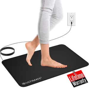 Ultimate Grounding Mat, Conductive Carbon Grounded Pad for Sleep, Energy, Pain Relief, Inflammation & Wellness. Connect to The Earth Indoors. Comes with 18 Foot Grounding Cord