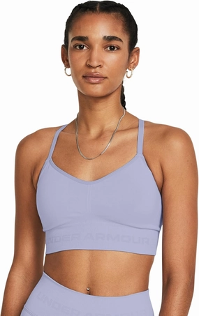 Under Armour Train Seamless Low Impact Bra for Women - Pure Polyester Construction - Sweat-Wicking Fabric