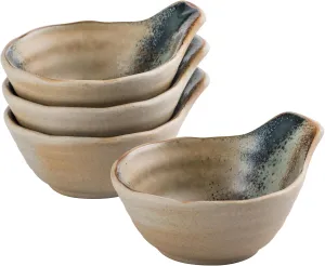 UNICASA Dipping Bowls 5.5 Oz, Sushi Soy Sauce Dish, Small Serving Bowls for Side Dishes, Mini Ceramic Bowl for Ketchup, Salsa, BBQ Party, Condiments and Appetizer Set of 4