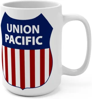 Union Pacific Railroad Trains Cup Coffee Mug 15 oz, White