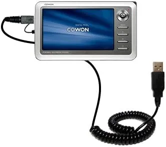 Unique Gomadic Coiled USB Charge and Data Sync Cable Compatible with Cowon iAudio A2 Portable Media Player - Charging and HotSync Functions with one Cable. Built with TipExchange