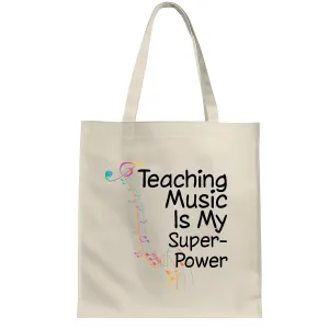 Unique Presents Ideas for Music Educators and Instructors Appreciation Perfect Thank You Gifts Natural White Multicolor Canvas Tote Bag