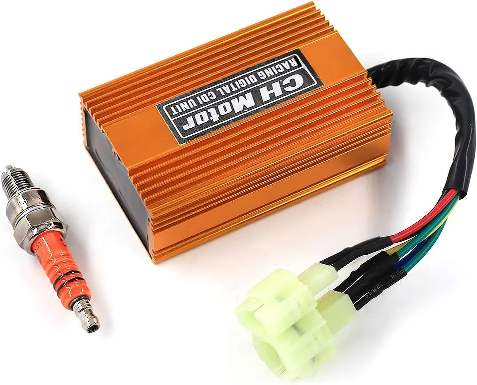 Upgrade Racing Tuning DC Cdi Box 6pin   Spark Plug for GY6 125cc 150cc 250cc 4 stroke 152QMI/157QMJ Engine, Moped Scooter ATV Go Kart No Rev Limit