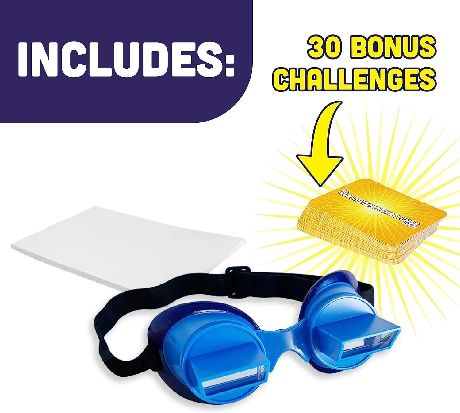 Vango The UpsideDownChallenge Game for Family & Kids - Fun Challenges with Upside Down Goggles - Hilarious for Game Night & Parties - 2-6 Players, Ages 8  (Bonus Edition)