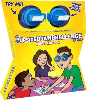 Vango The UpsideDownChallenge Game for Family & Kids - Fun Challenges with Upside Down Goggles - Hilarious for Game Night & Parties - 2-6 Players, Ages 8  (Bonus Edition)