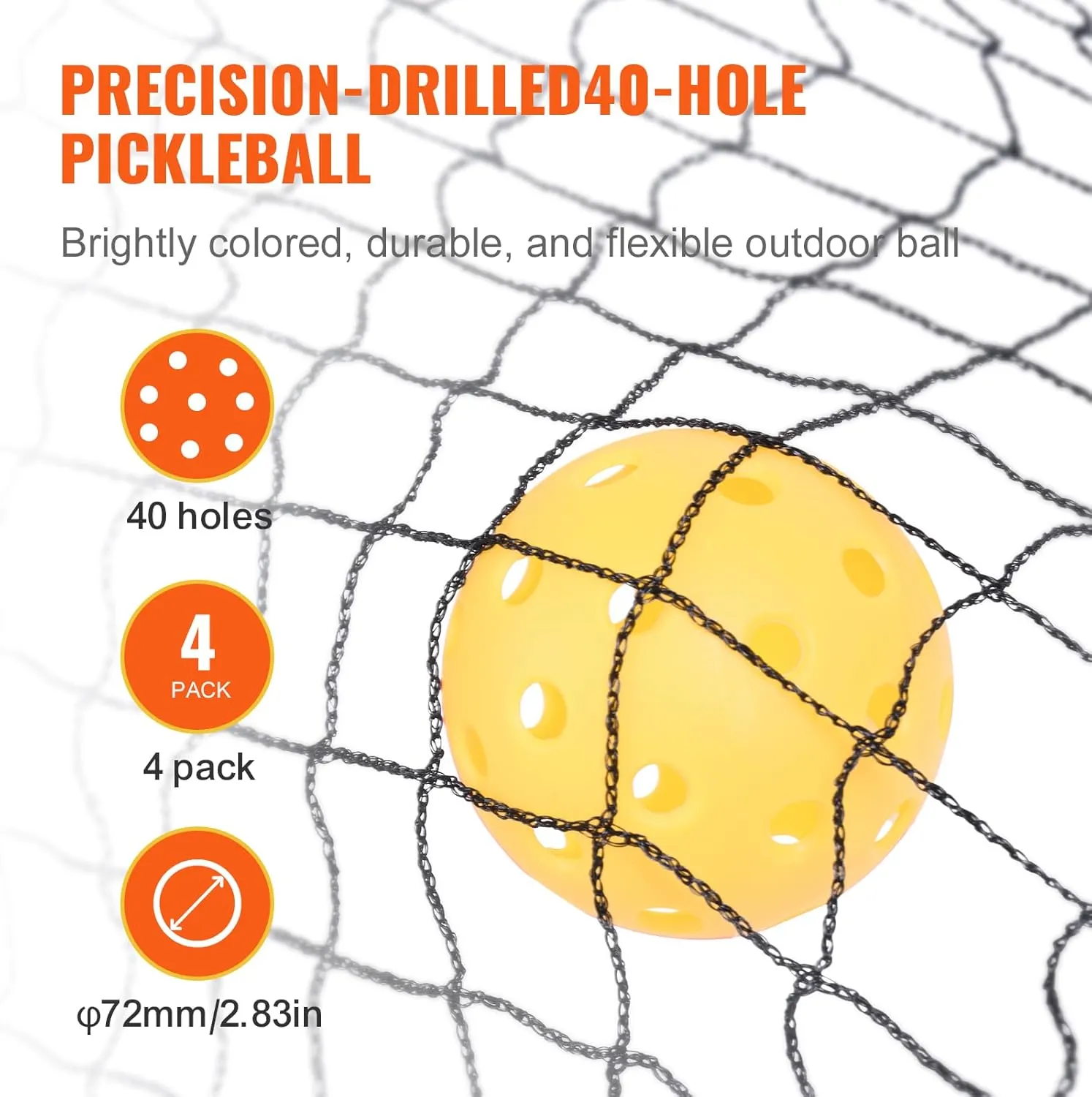 VEVOR Portable Pickleball Net System, 22FT Regulation Size Net