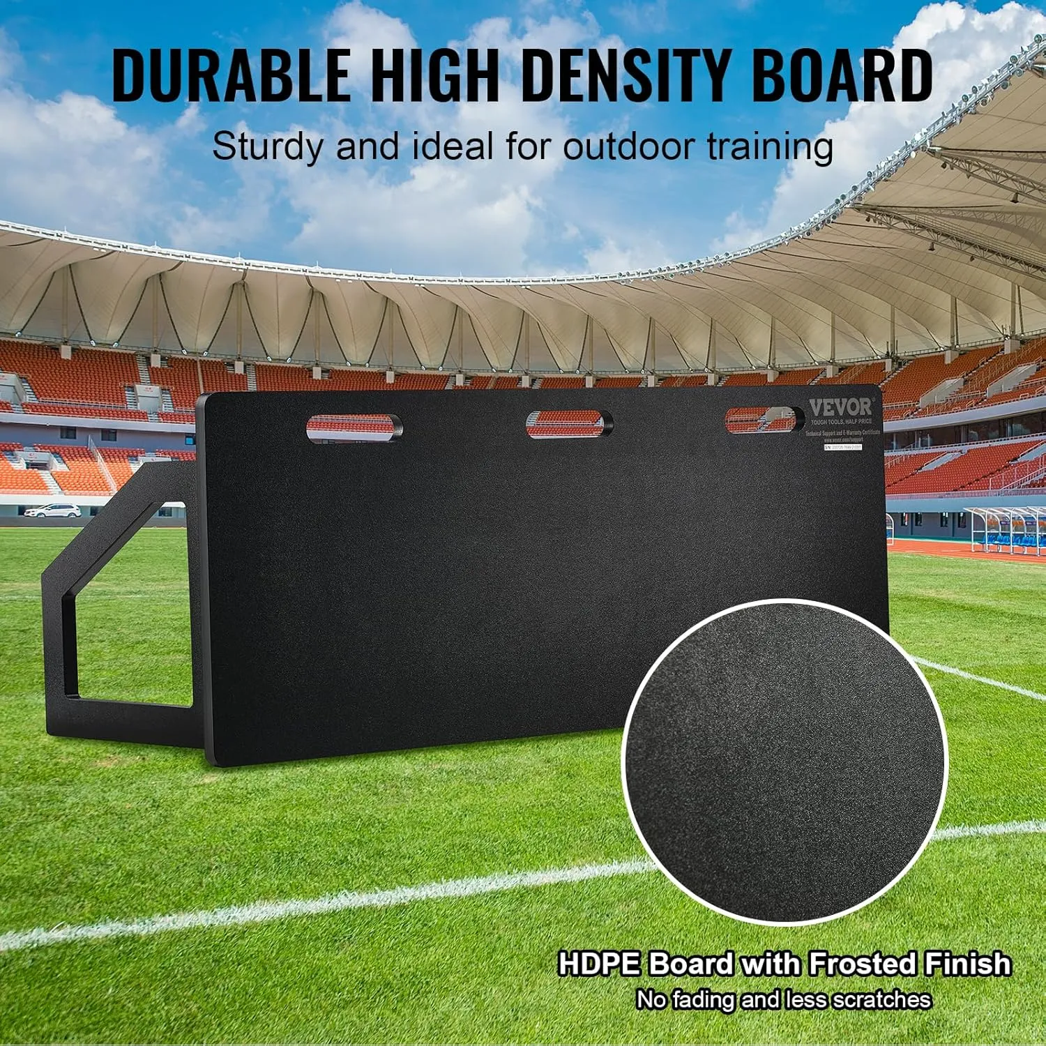 VEVOR Soccer Rebounder Board, Portable Soccer Wall with 2 Angles Rebound, Foldable HDPE Kickback Rebound Board, Soccer Training Equipment for Kids and Adults, Passing & Shooting Practice